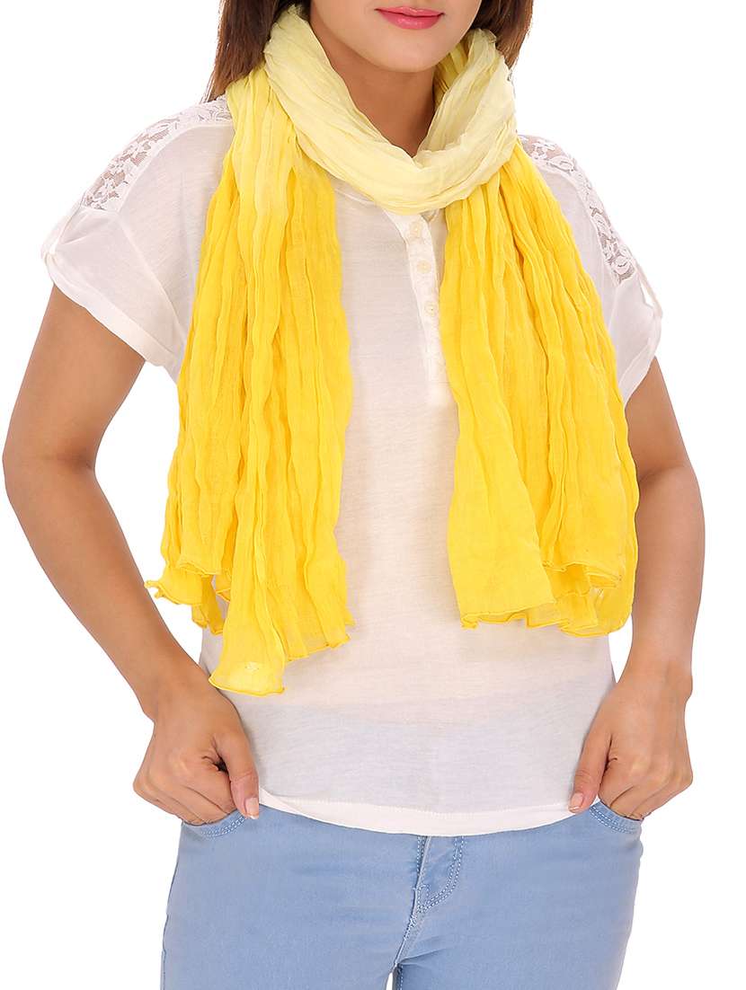 yellow cotton scarf - 13194219 -  Zoom Image - 0