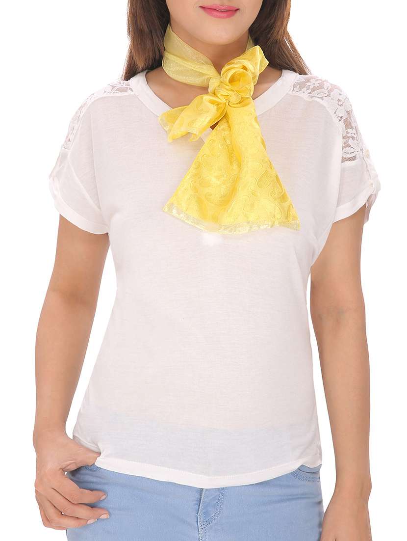 yellow polyester scarf - 13194238 -  Zoom Image - 0