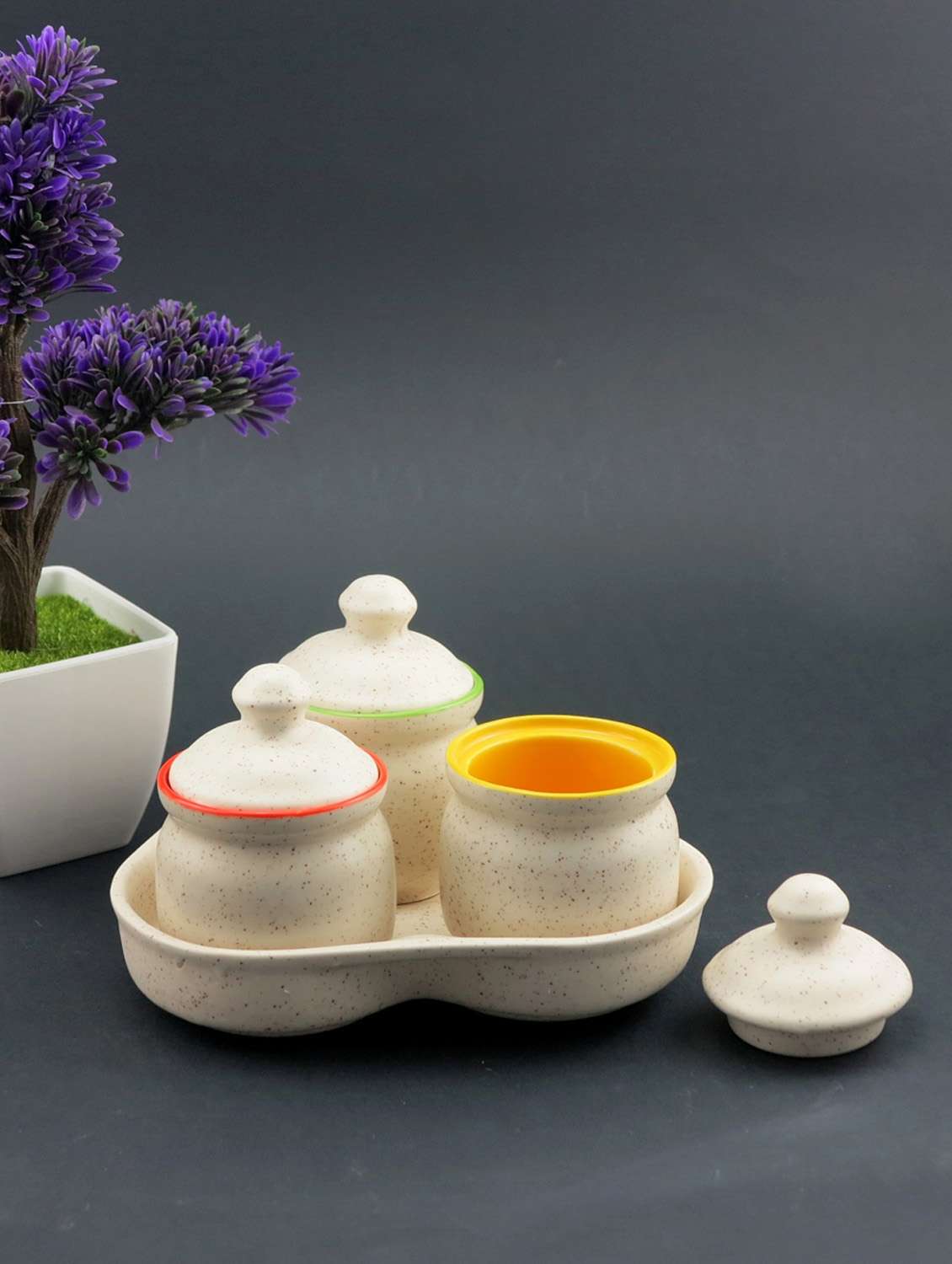 Multicolour Ceramic Clay Handi Set