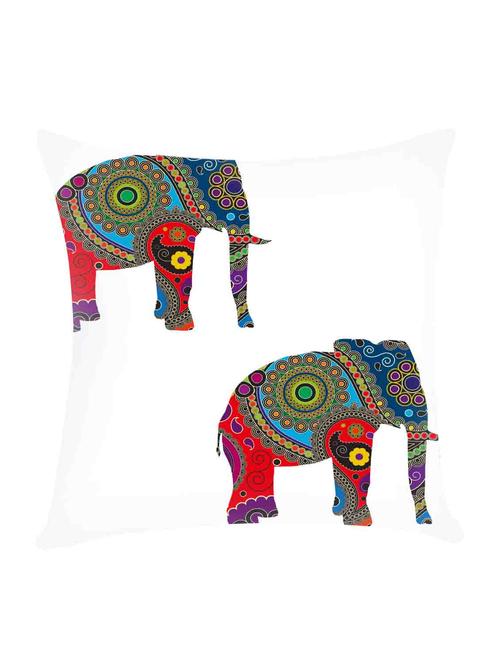 ambbi collection digitally printed cushion cover two elephant with traditional pattern - 13214906 - Standard Image - 0
