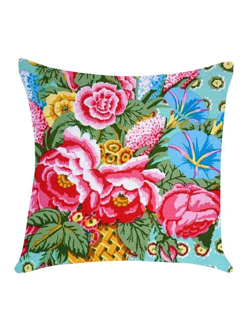 ambbi collection digitally printed cushion cover rose & leaves - 13214908 - Standard Image - 0