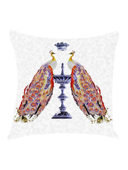 ambbi collection digitally printed cushion cover cloud background & two peacock over it - 13214925 - Standard Image - 0