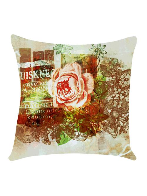 ambbi collection digitally printed cushion cover flowers, text - 13214929 - Standard Image - 0