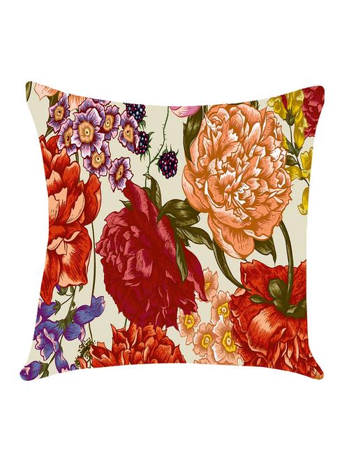ambbi collection digitally printed cushion cover big flowers all over - 13214934 - Standard Image - 0