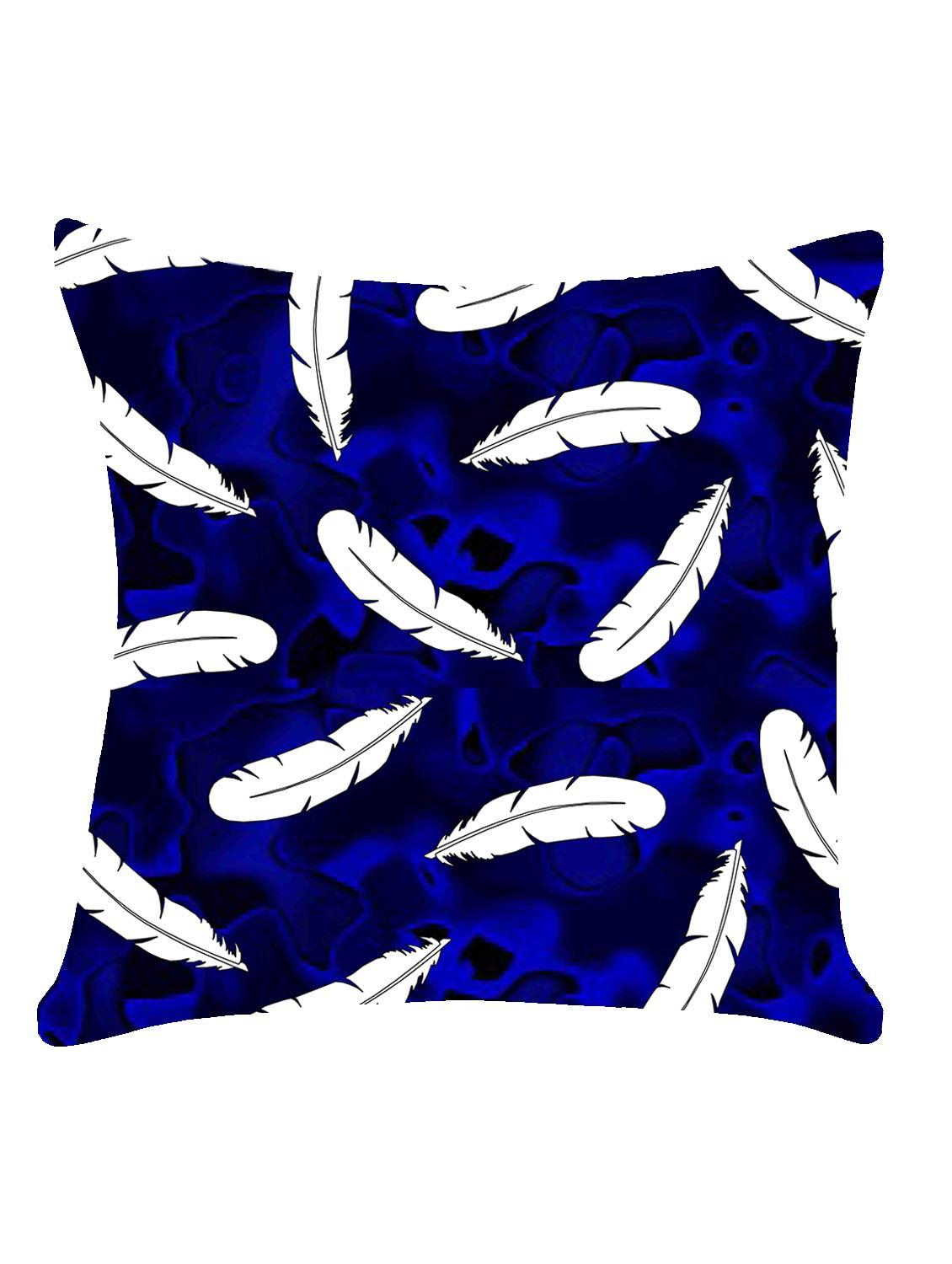 ambbi collection digitally printed cushion cover colored background & feathers over it - 13214953 - Zoom Image - 0