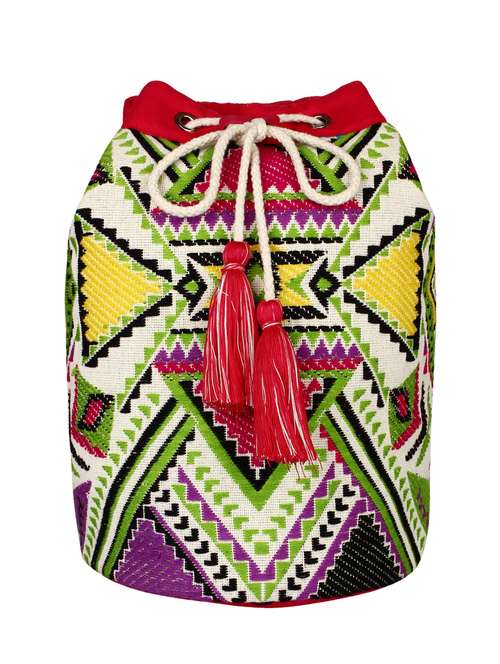red cotton regular backpack - 13215729 - Standard Image - 0