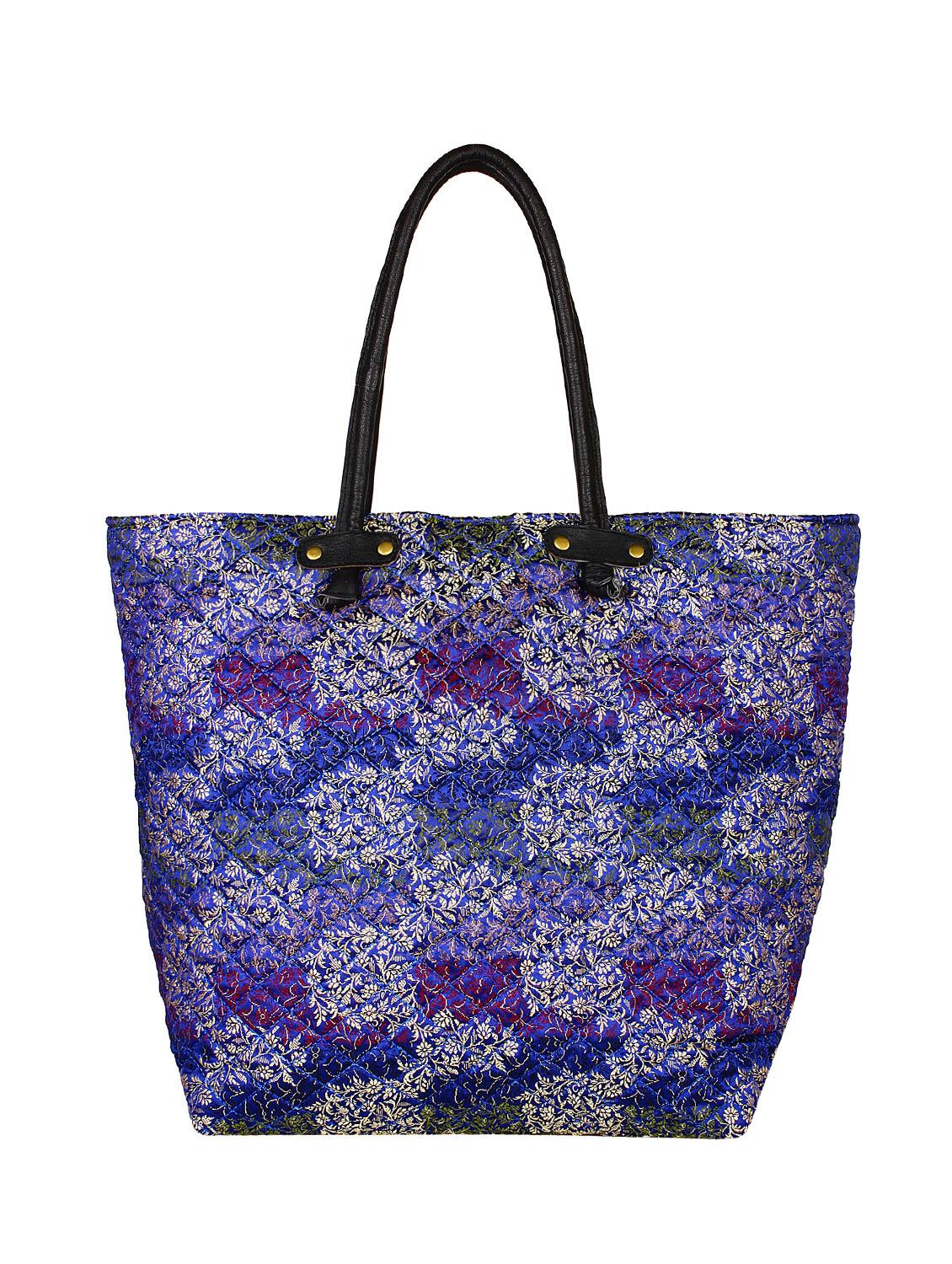 blue cotton handbag - 13215736 -  Zoom Image - 0