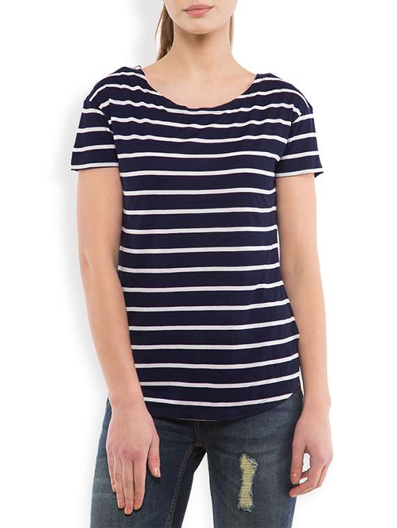 blue viscose regular top