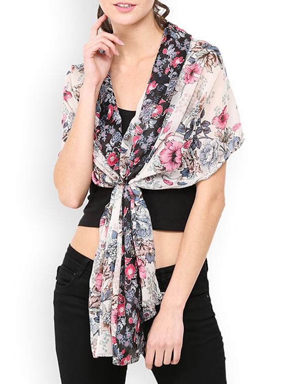 multi colored cotton scarf - 13237568 -  Zoom Image - 0