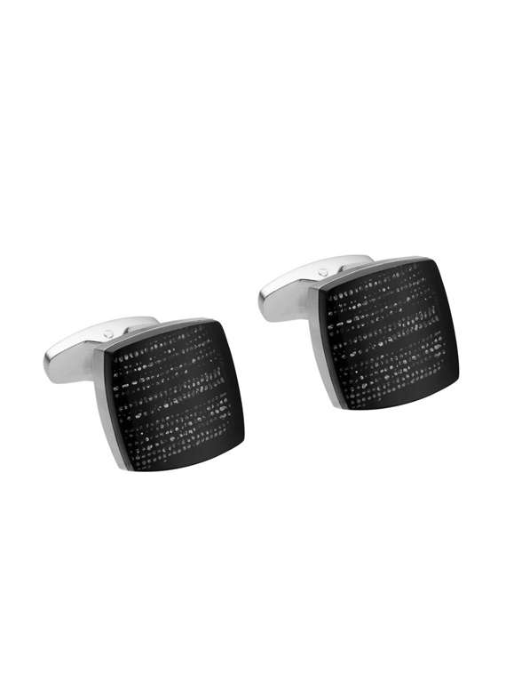black & grey metal cufflink