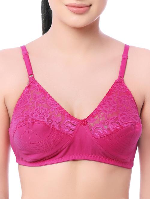 floral patch lace detail bra  - 13242574 -  Standard Image - 0