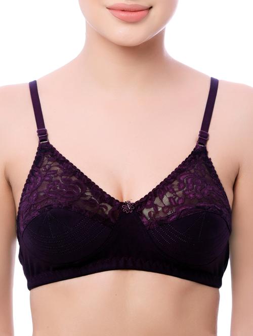 floral patch lace detail bra  - 13242578 -  Standard Image - 0