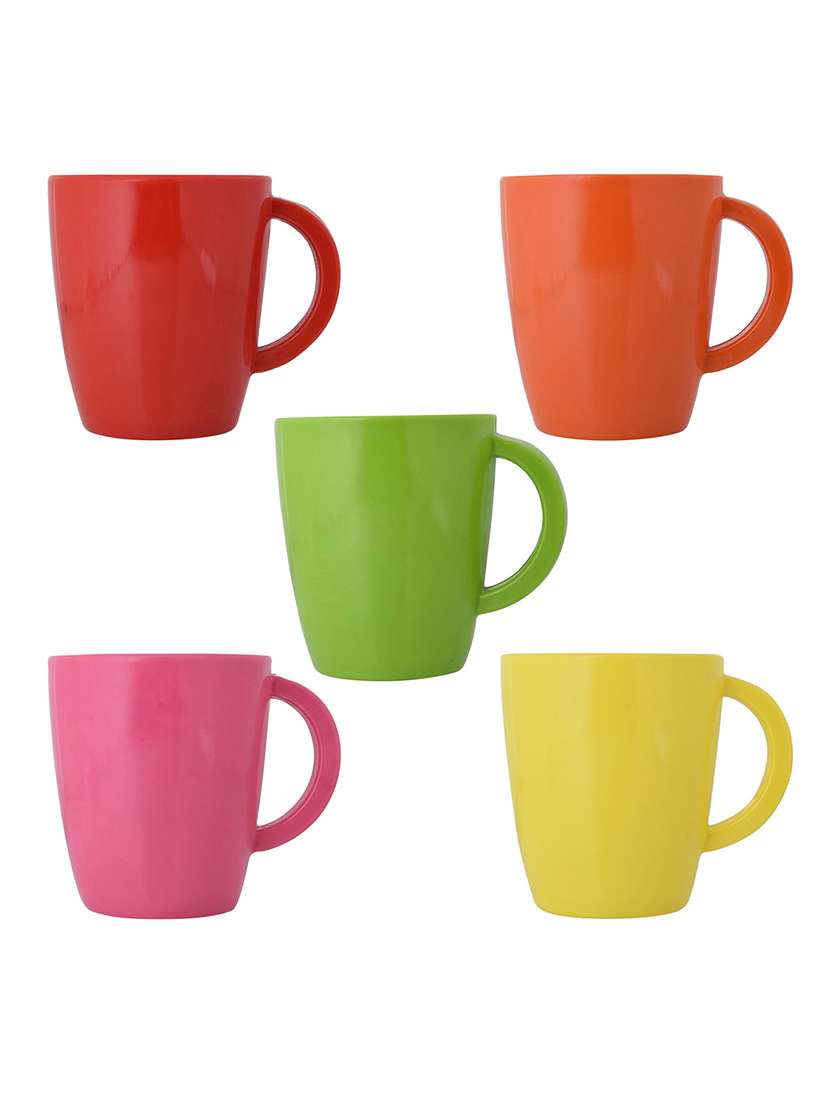 truenow ventures pvt. ltd. multicolor melamine combo 5 mug set