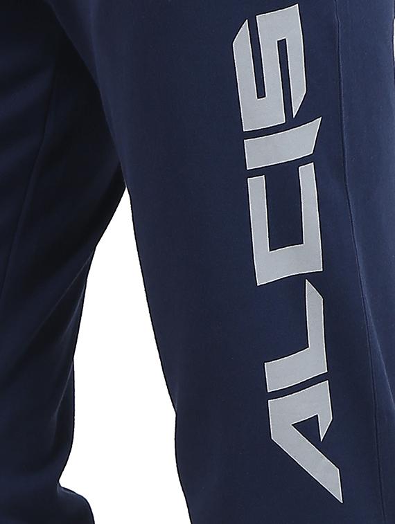 navy blue cotton full length track pant - 13246387 - Standard Image - 3
