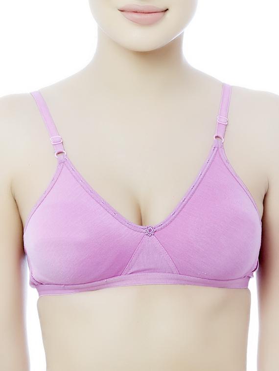 floral patch solid bra  - 13246749 -  Zoom Image - 0