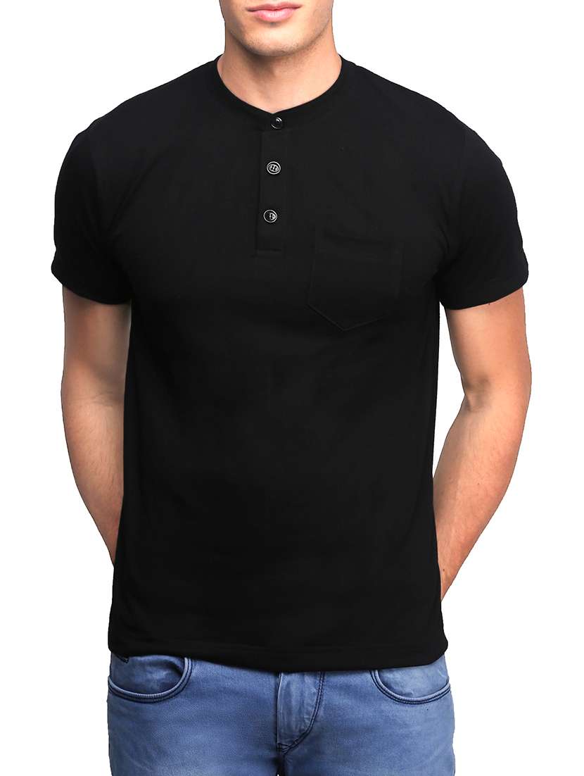solid black cotton t-shirt