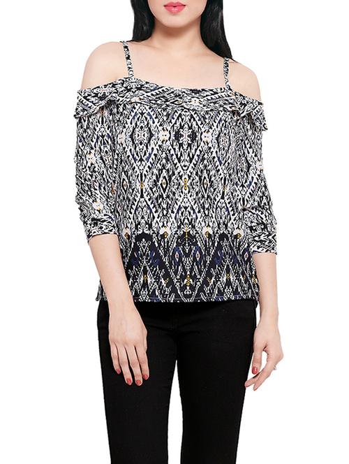 multicolored printed crepe top - 13253609 -  Standard Image - 0