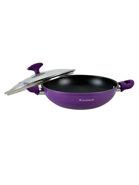 wonderchef elite wok with lid 24cm(induction base)