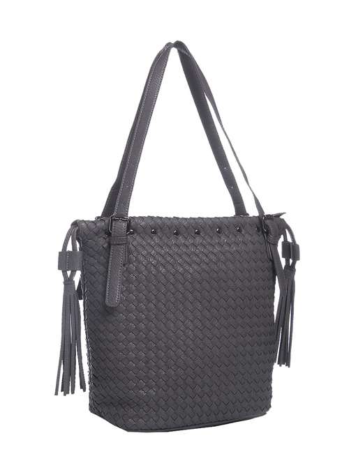 grey leatherette  handbag - 13253778 -  Standard Image - 0