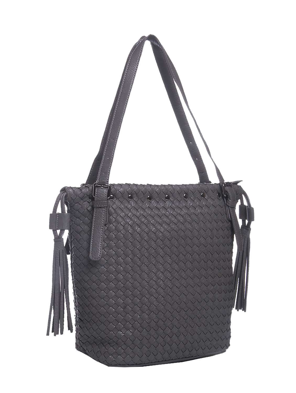 grey leatherette  handbag - 13253778 -  Zoom Image - 0