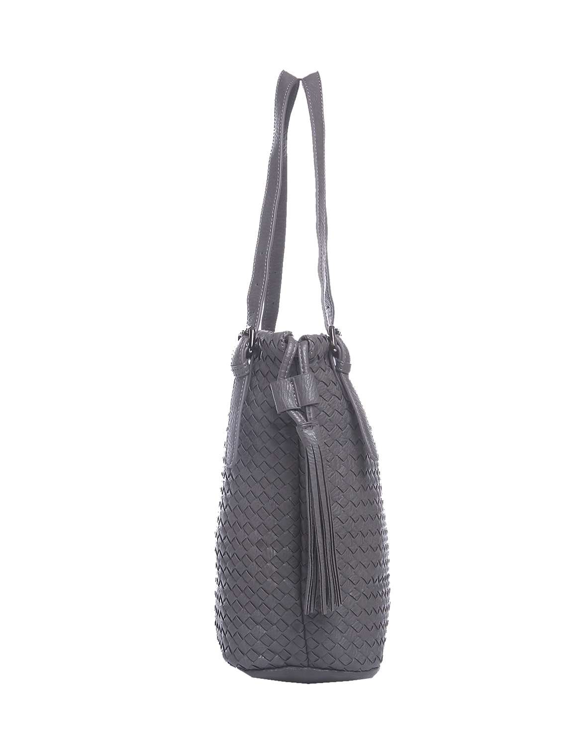 grey leatherette handbag - 13253778 - Standard Image - 3