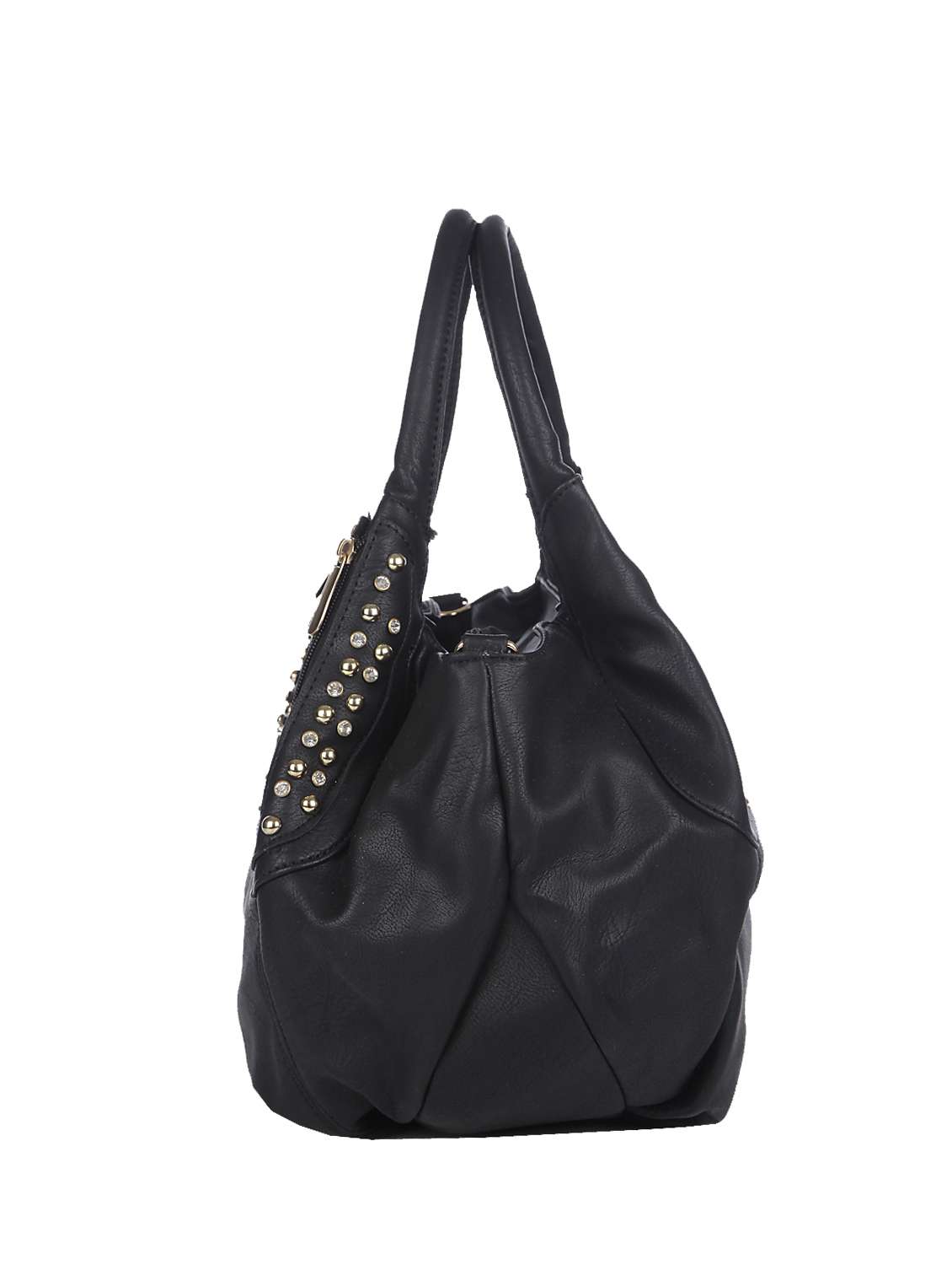black leatherette  handbag - 13253796 -  Standard Image - 3