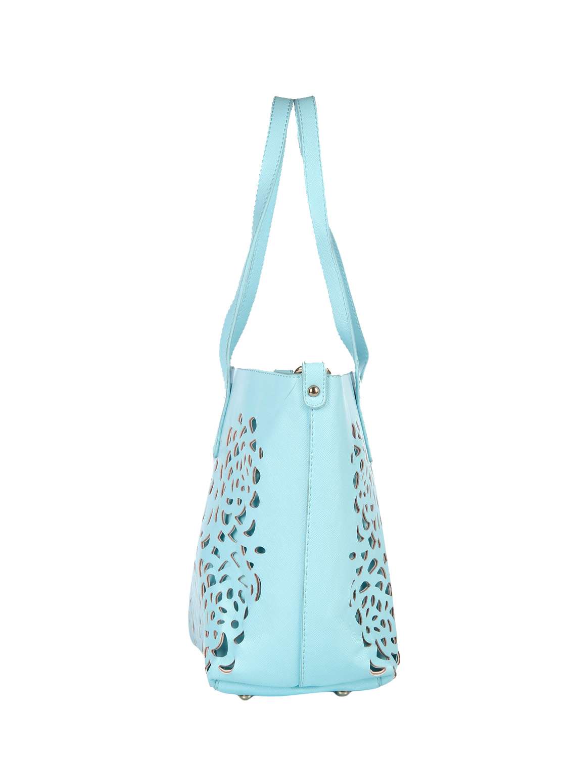 blue leatherette  handbag - 13253801 -  Standard Image - 3