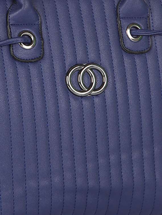 blue leatherette  handbag - 13253818 -  Standard Image - 3