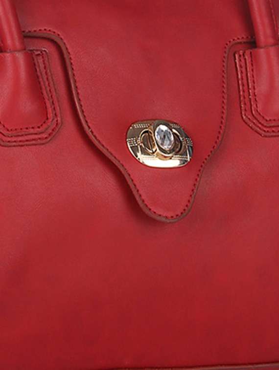 red leatherette  handbag - 13253829 -  Standard Image - 3