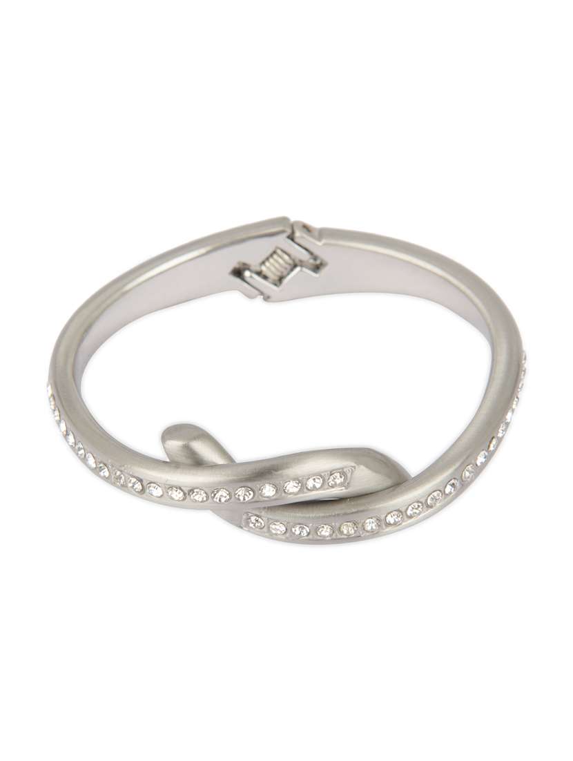 Silver embellished metal bracelet
