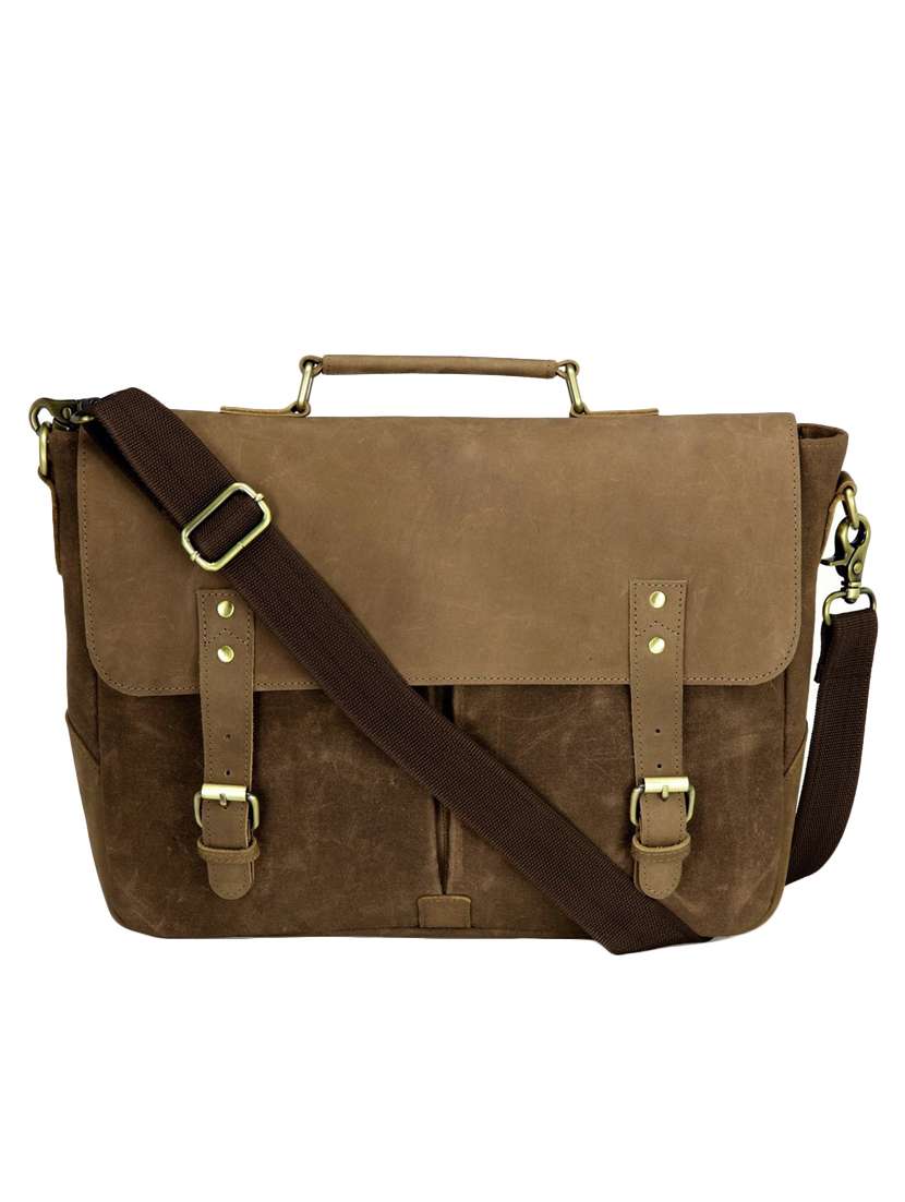 brown leather laptop bag