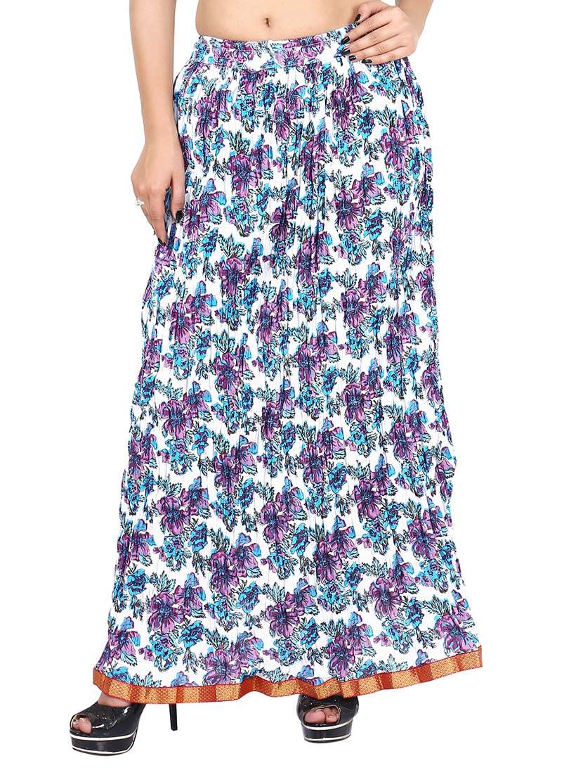 multi colored cotton maxi skirt