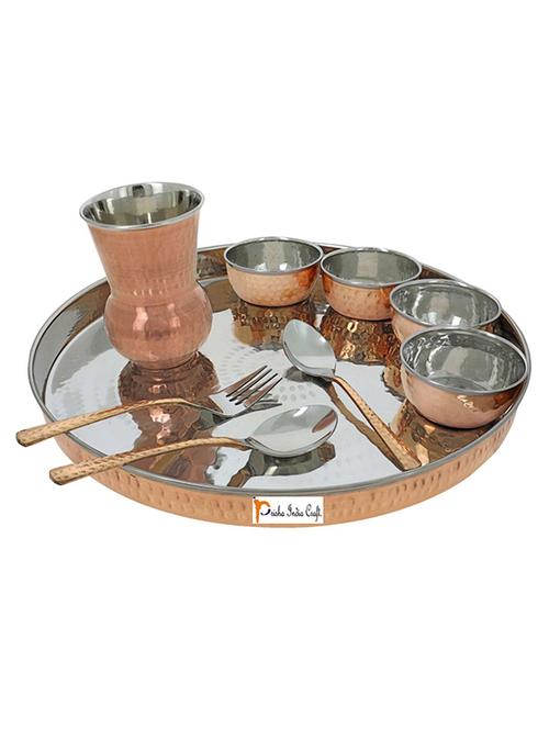copper dinner set by prisha - 13265236 - Standard Image - 0