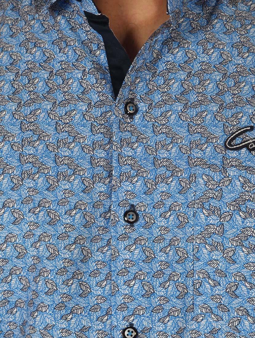 light blue cotton casual shirt - 13266480 - Standard Image - 3