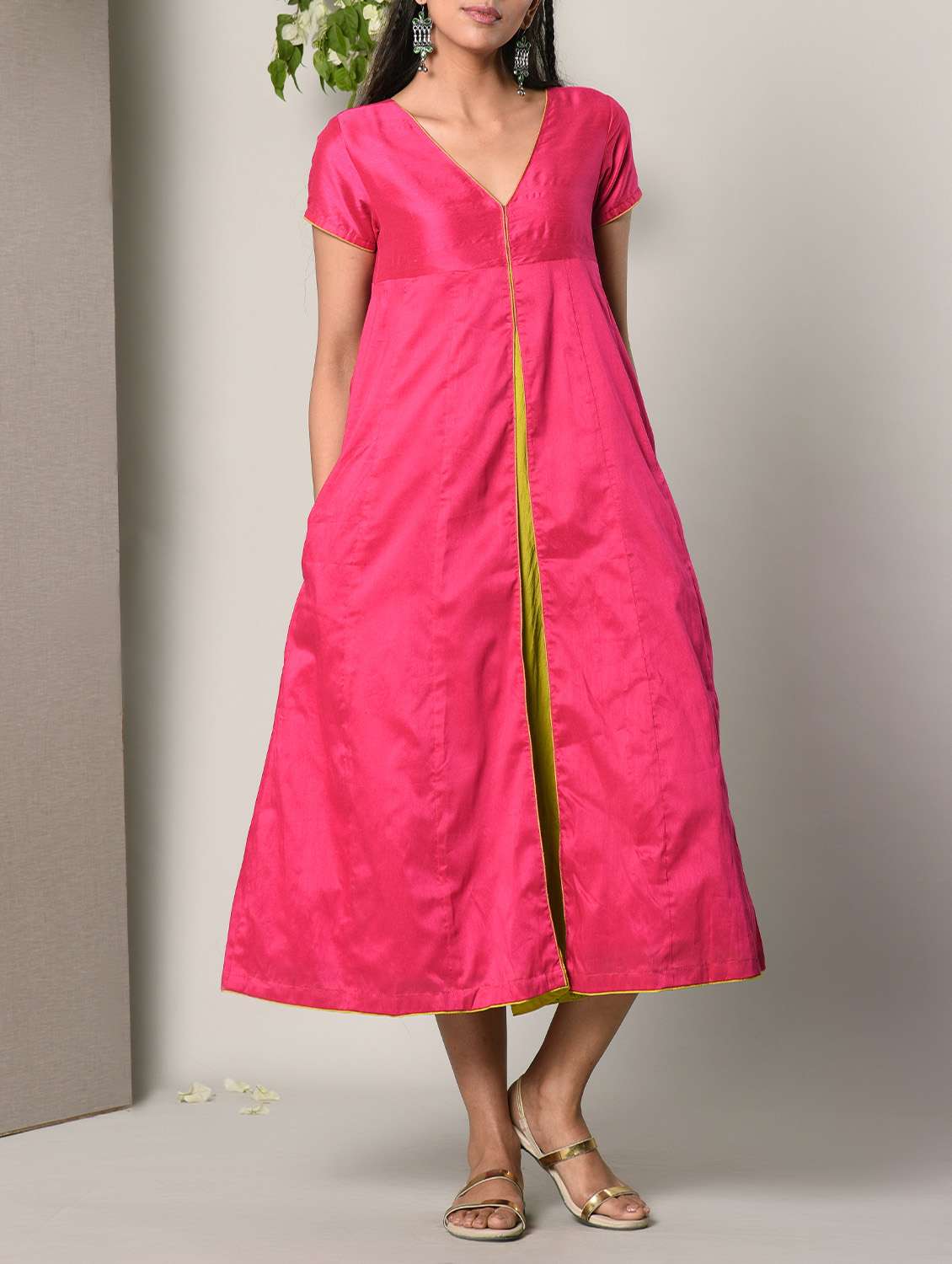 Pink poly cotton dress