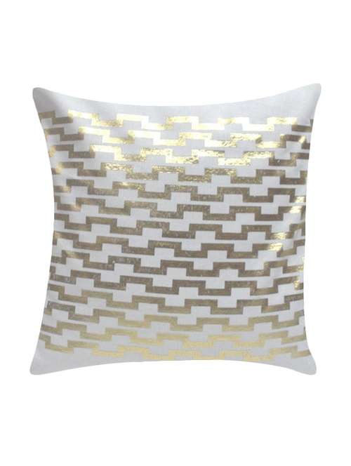 ambbi collection cushion cover with foil print geometric pattern - 13271220 -  Standard Image - 0