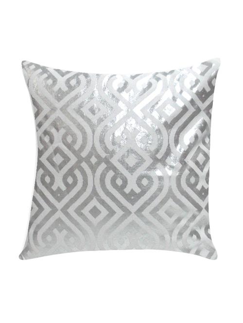 ambbi collection printed cushion cover with foil print center line pattern - 13271223 - Standard Image - 0