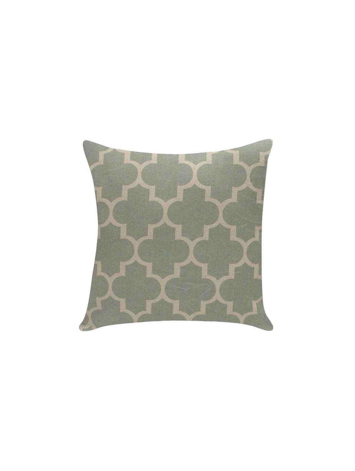 ambbi collection printed linen cushion cover with jaal print - 13271268 - Zoom Image - 0