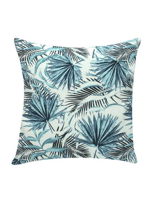 ambbi collection printed cotton cushion cover with tropical leafs - 13271272 - Standard Image - 0