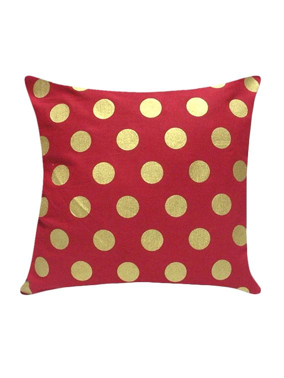 ambbi collection printed cotton cushion cover with gold polka dots - 13271275 -  Zoom Image - 0