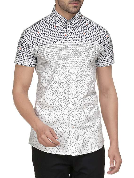 grey cotton casual shirt