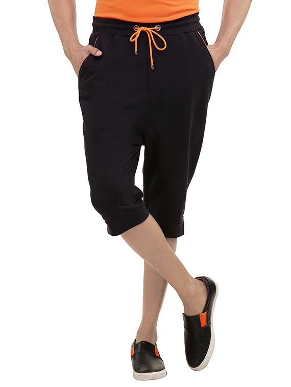 black cotton three  fourths