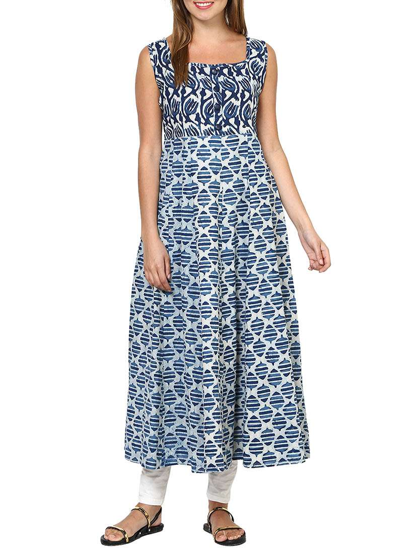 blue cotton indigo kurta