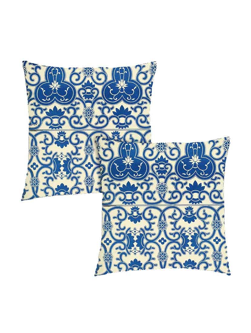 digitally printed cushion cover of vintage wall art - blue set of two - 13284916 -  Zoom Image - 0
