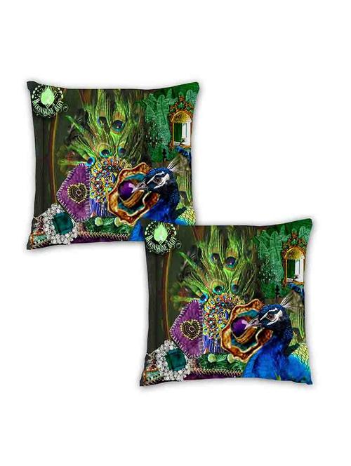 digitally printed peacock,feather&mirror set of two - 13285139 -  Standard Image - 0