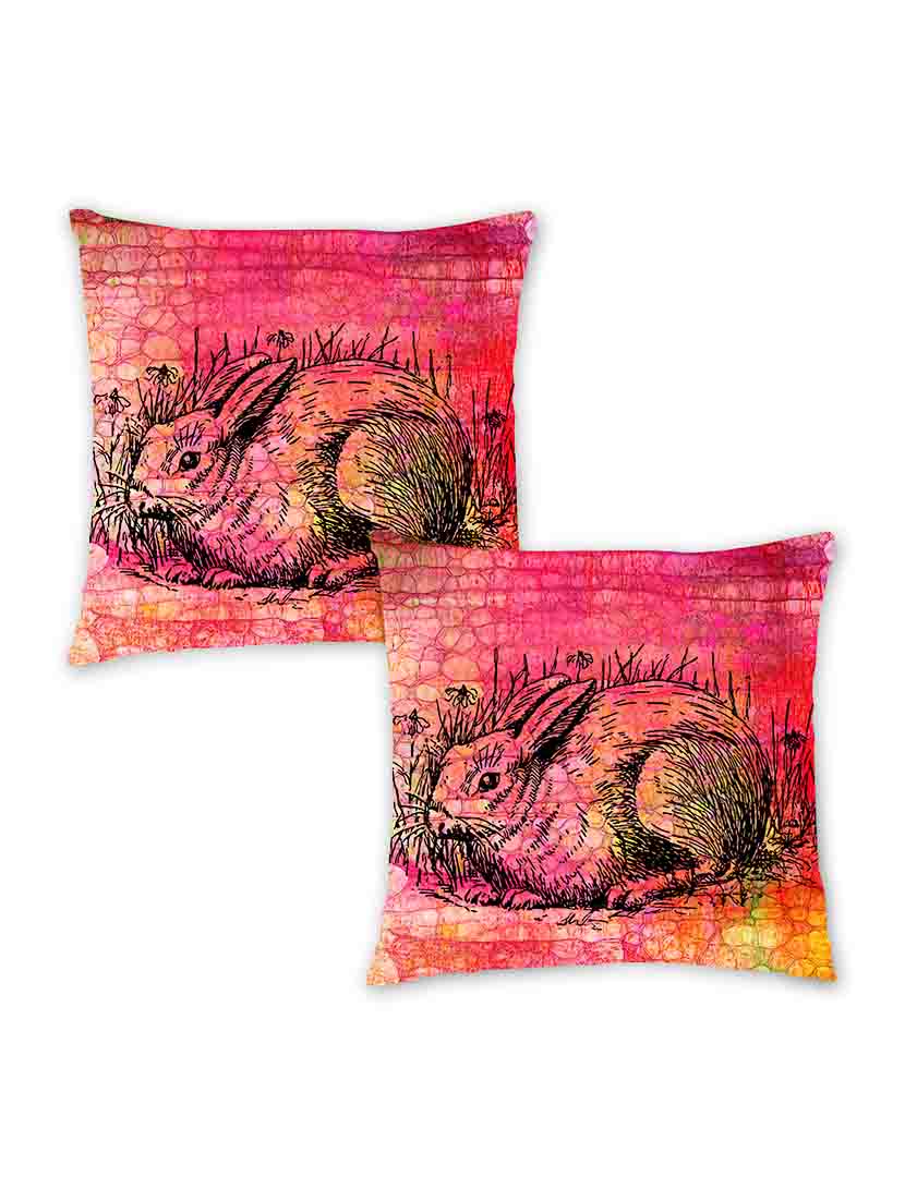 digitally printed background & a rabbit set of two - 13285163 -  Zoom Image - 0