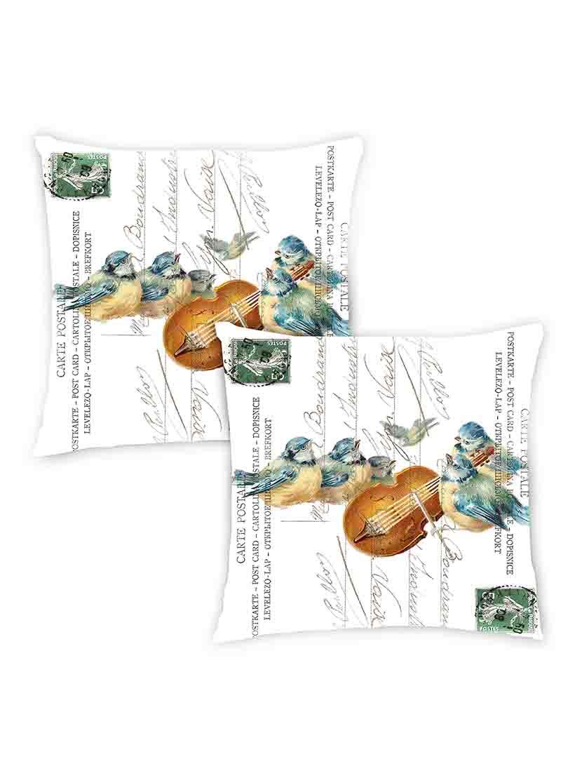 digitally printed text, stamp, guitar & bird set of two - 13285178 -  Zoom Image - 0
