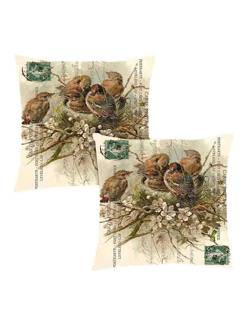 digitally printed text, stamp, nest & bird set of two - 13285179 - Zoom Image - 0
