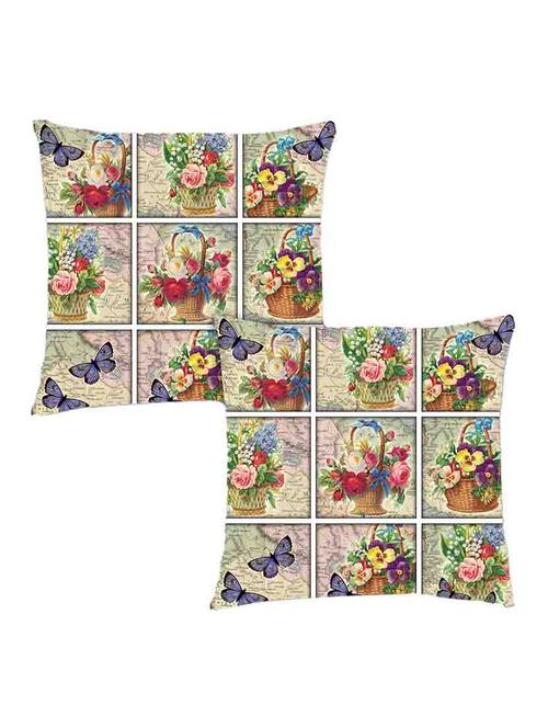 digitally printed background & flowers set of two - 13285180 - Standard Image - 0