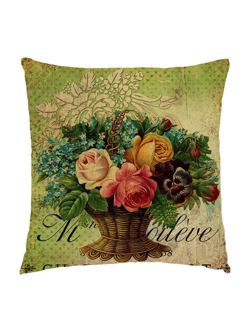 digitaly printed cushion cover of an  vintage rose bunch. - 13285602 -  Standard Image - 0